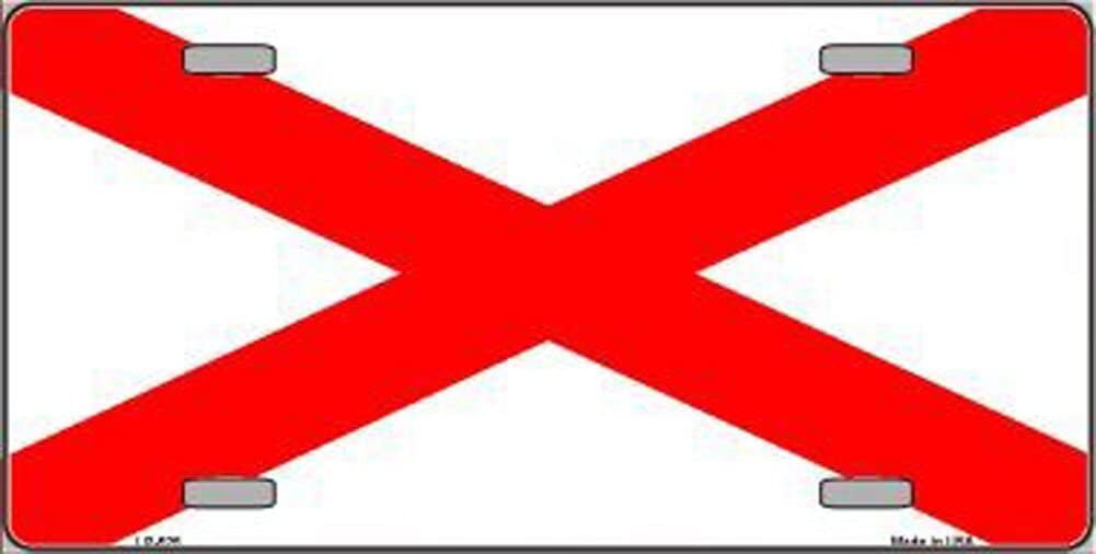 ALABAMA State Flag Metal License Plate Sign Novelty Vanity Craft Supply