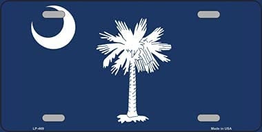 SOUTH CAROLINA State Flag Metal License Plate Sign Novelty Vanity
