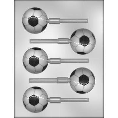 SOCCER BALL Sucker Chocolate Candy Mold -- Soccer Goal Sports Lolly Lollipop