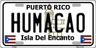 HUMACAO Puerto Rico Background Metal License Plate Sign Novelty Vanity