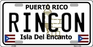 RINCON Puerto Rico Background Metal License Plate Sign Novelty Vanity