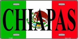 CHIAPAS Mexico Background Metal License Plate Sign Novelty Vanity