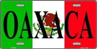 OAXACA Mexico Background Metal License Plate Sign Novelty Vanity Craft Supply