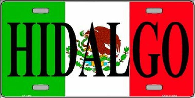 HIDALGO Mexico Background Metal License Plate Sign Novelty Vanity Craft Supply
