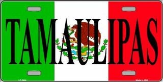 TAMAULIPAS Mexico Background Metal License Plate Sign Novelty Vanity