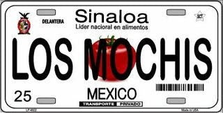 LOS MOCHIS Mexico Background Metal License Plate Sign Novelty Vanity