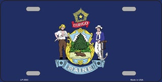 MAINE State Flag Metal License Plate Sign Novelty Vanity