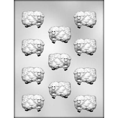 SHEEP Chocolate Candy Mold -- Bite Size Pieces Woolly Sheep Farm Animals