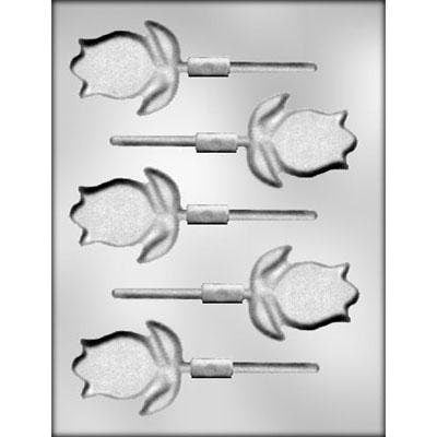 TULIP Sucker Chocolate Candy Mold -- Floral Summer Flower Lolly Lollipop Craft Supply