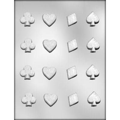 CARD SUIT Chocolate Candy Mold -- Spades Clubs Diamonds Heart Playing Cards Poker