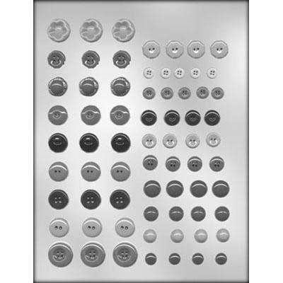 BUTTON Chocolate Candy Mold -- Bite Size Buttons Craft Supply