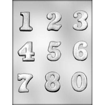 LARGE NUMBERS Chocolate Candy Mold -- Numbers Large Small