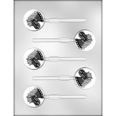 PONY ON CIRCLE Chocolate Candy Mold -- Horse Farm Riding Craft Supply