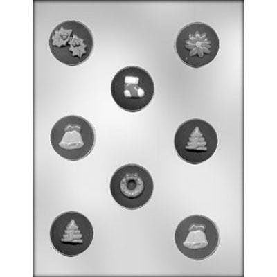 CHRISTMAS Mints Chocolate Candy Mold -- Christmas Stocking Tree Bell Assorted Mints
