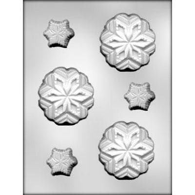 SNOWFLAKE Chocolate Candy Mold -- Assorted Snowflakes Winter Snowing Christmas Snow Craft Supply