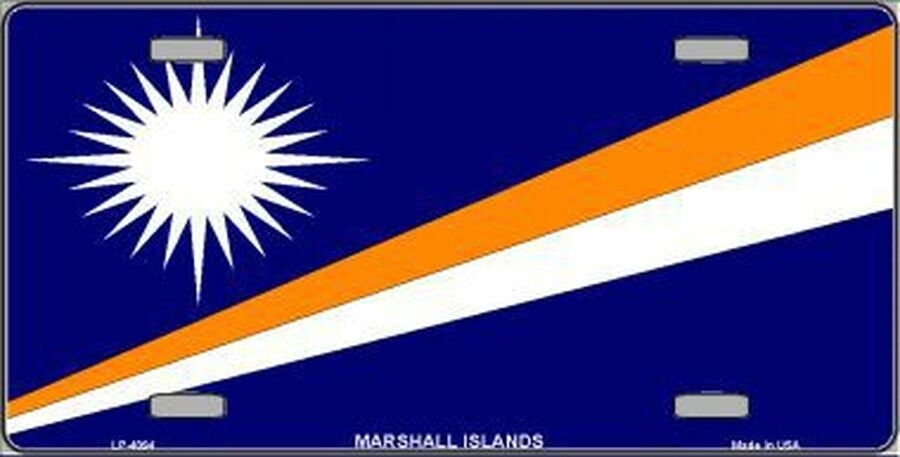 MARSHALL ISLANDS Flag Metal License Plate Sign Novelty Vanity Marshallese