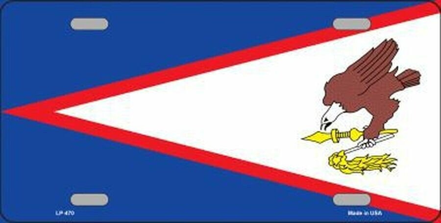 AMERICAN SAMOA Flag Metal License Plate Sign Novelty Vanity American Samoan Craft Supply