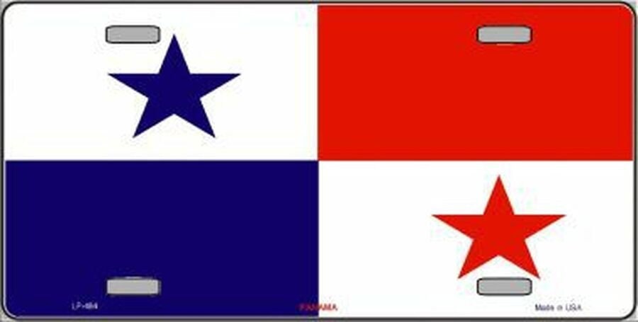 PANAMA Flag Metal License Plate Sign Novelty Vanity Panamanian Panamanians