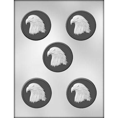 EAGLE MEDALION Chocolate Candy Mold -- Bald Eagle Palearctic Patriotic Craft Supply
