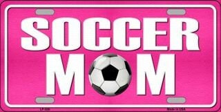 SOCCER MOM Metal License Plate Sign Novelty Vanity