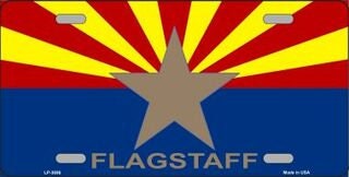 FLAGSTAFF ARIZONA State Flag Metal License Plate Sign Novelty Vanity