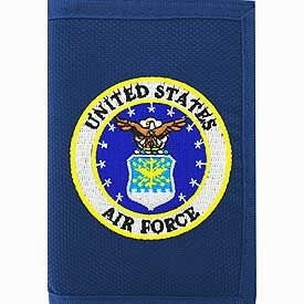 U.S. AIR FORCE Embroidered Tri Fold Wallet - USAF Velcro United States Air Force Wallet