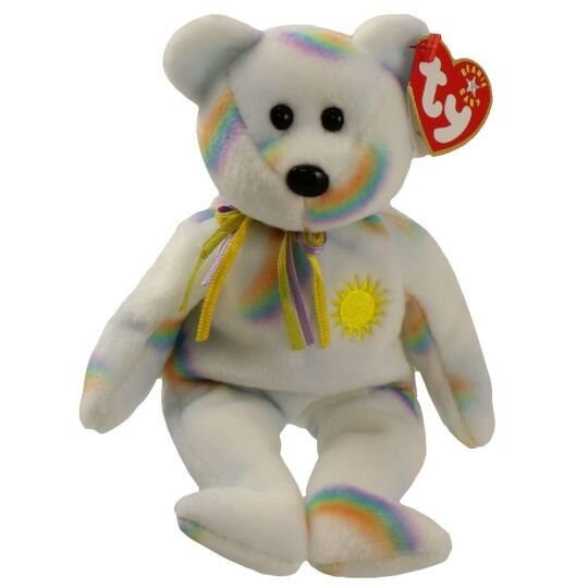 CHEERY The Sunshine Bear Ty Beanie Baby Retired Beanbag Plush - New with Tags