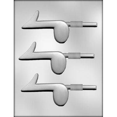 MUSIC NOTE Sucker Chocolate Candy Mold -- Clef Notes Musical Lolly Lollipop