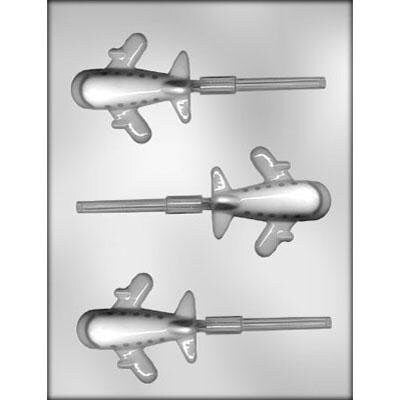 AIRPLANE Sucker Chocolate Candy Mold -- Jet Plane Flight Lolly Lollipop