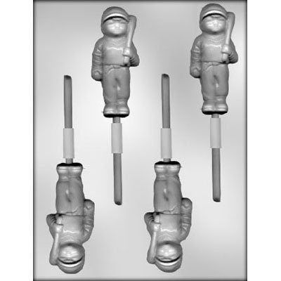 BASEBALL PLAYER Sucker Chocolate Candy Mold -- Softball Team Sports Lolly Lollipop