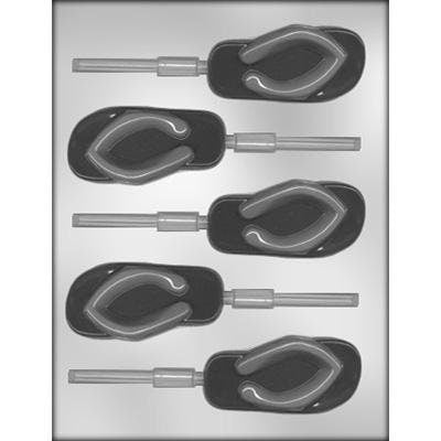 FLIP FLOP Sucker Chocolate Candy Mold -- Sandals Summer Beach Lolly Lollipop