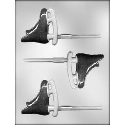 ICE SKATE Sucker Chocolate Candy Mold -- Ice Skating Hockey Sports Lolly Lollipop