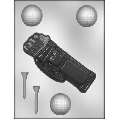 GOLF BAG Chocolate Candy Mold -- Tee Golf Club Golfer Ball Sport