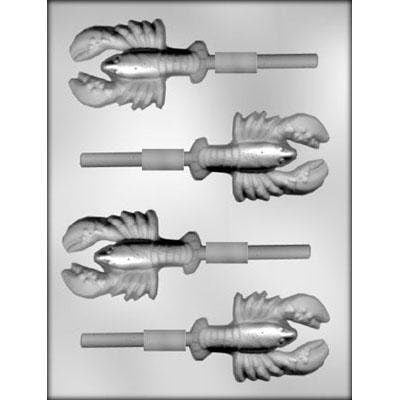 LOBSTER Sucker Chocolate Candy Mold -- Crawfish Ocean Sea Animal Fish Lolly Lollipop