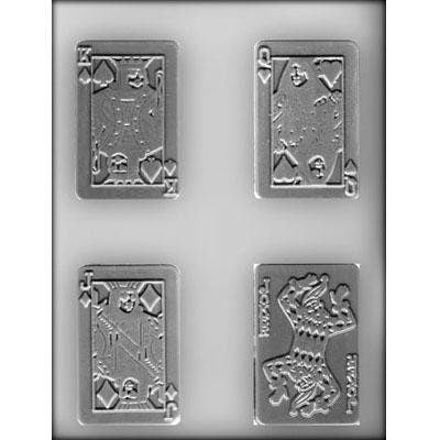 PLAYING CARDS Chocolate Candy Mold -- Poker Joker King Queen Gambling Craft Supply