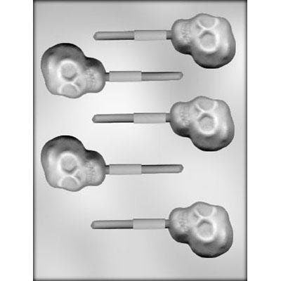 SKULL Sucker Chocolate Candy Mold -- Skeleton Bones Halloween Scary Lolly Lollipop