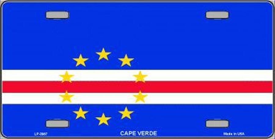 CAPE VERDE Flag Metal License Plate Sign Novelty Vanity Cape Verdean Cabo Verdean