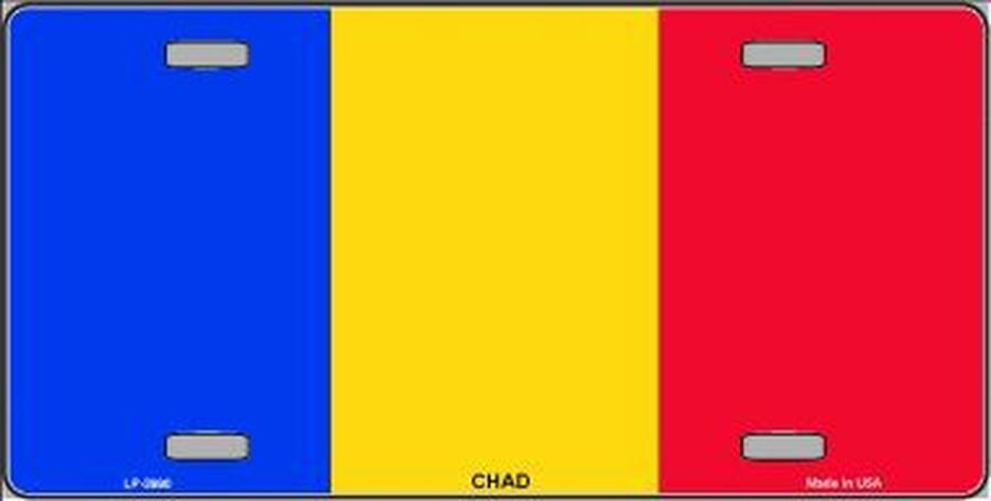 CHAD Flag Metal License Plate Sign Novelty Vanity Chadian Chadians Craft Supply