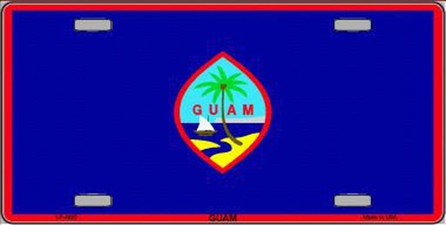 EUROPEAN UNION Flag Metal License Plate Sign Novelty Vanity Guamanian Guamanians Craft Supply