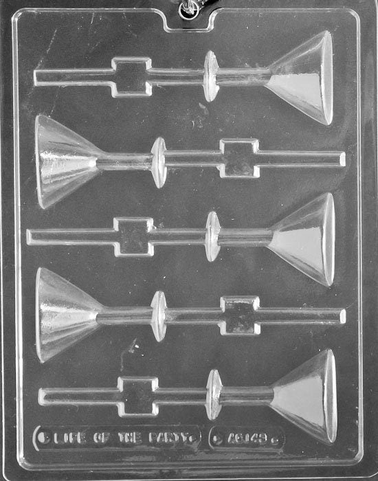 MARTINI GLASS LOLLY Sucker Chocolate Candy Mold - Cocktail Drink