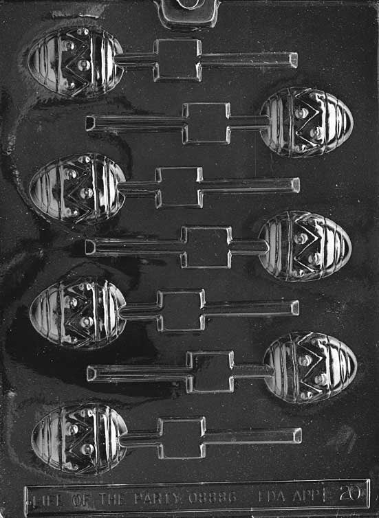 EGG LOLLY Sucker Chocolate Candy Mold - Easter Eggs