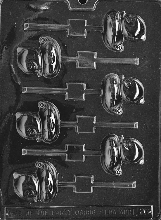 SMALL DUCK LOLLY Sucker Chocolate Candy Mold - Easter Egg Basket Craft Supply
