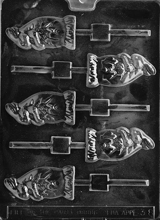BUNNY IN EGG Lolly Sucker Chocolate Candy Mold - Easter Egg Basket Bunnies