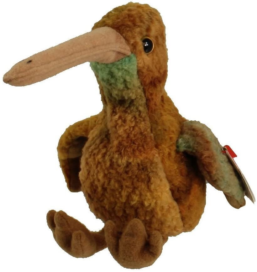 BEAK the Kiwi Bird Ty Beanie Baby Retired Beanbag Plush - New with Tags