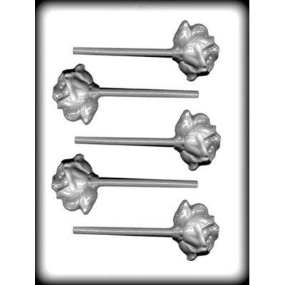 ROSE Sucker Hard Candy Mold -- Roses Flower Floral Rose Petal Lolly Lollipop