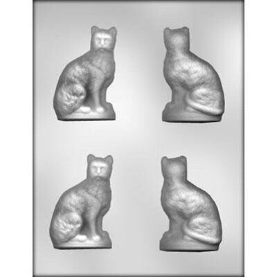 CAT Chocolate Candy Mold -- Kitty Cat Kitten Cats Sitting Soap 3D Cat