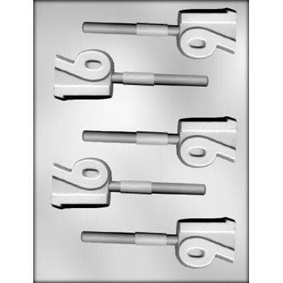 NUMBER 16 Sucker Chocolate Candy Mold -- Sixteenth Birthday 16th Anniversary Sixteen