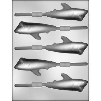 SHARK Sucker Chocolate Candy Mold -- Killer Shark Ocean Sea Animal Fish Lolly Lollipop