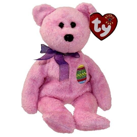 EGGS The Easter Bear Ty Beanie Baby Retired Beanbag Plush - New with Tags