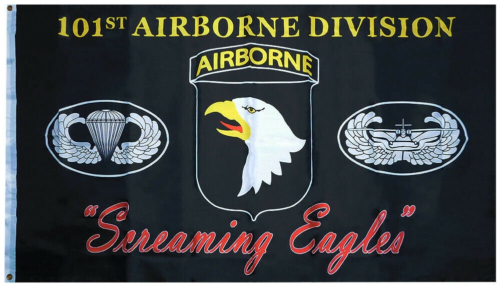 ARMY 101st Airborne Division 3x5 Polyester Flag - 3'x5' United States Army 101st Airborne Division Screaming Eagles
